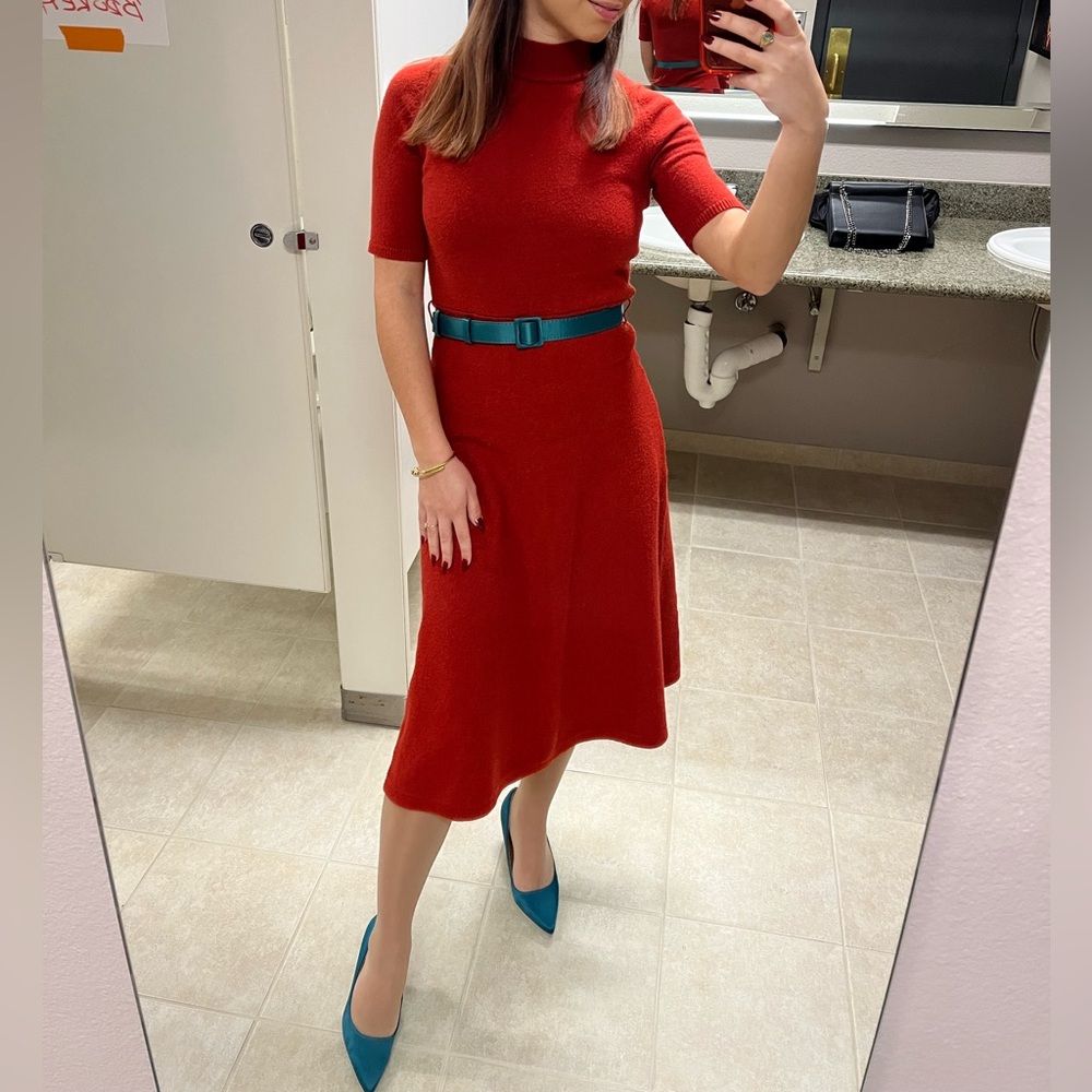 Dark Teal shoes and belt set